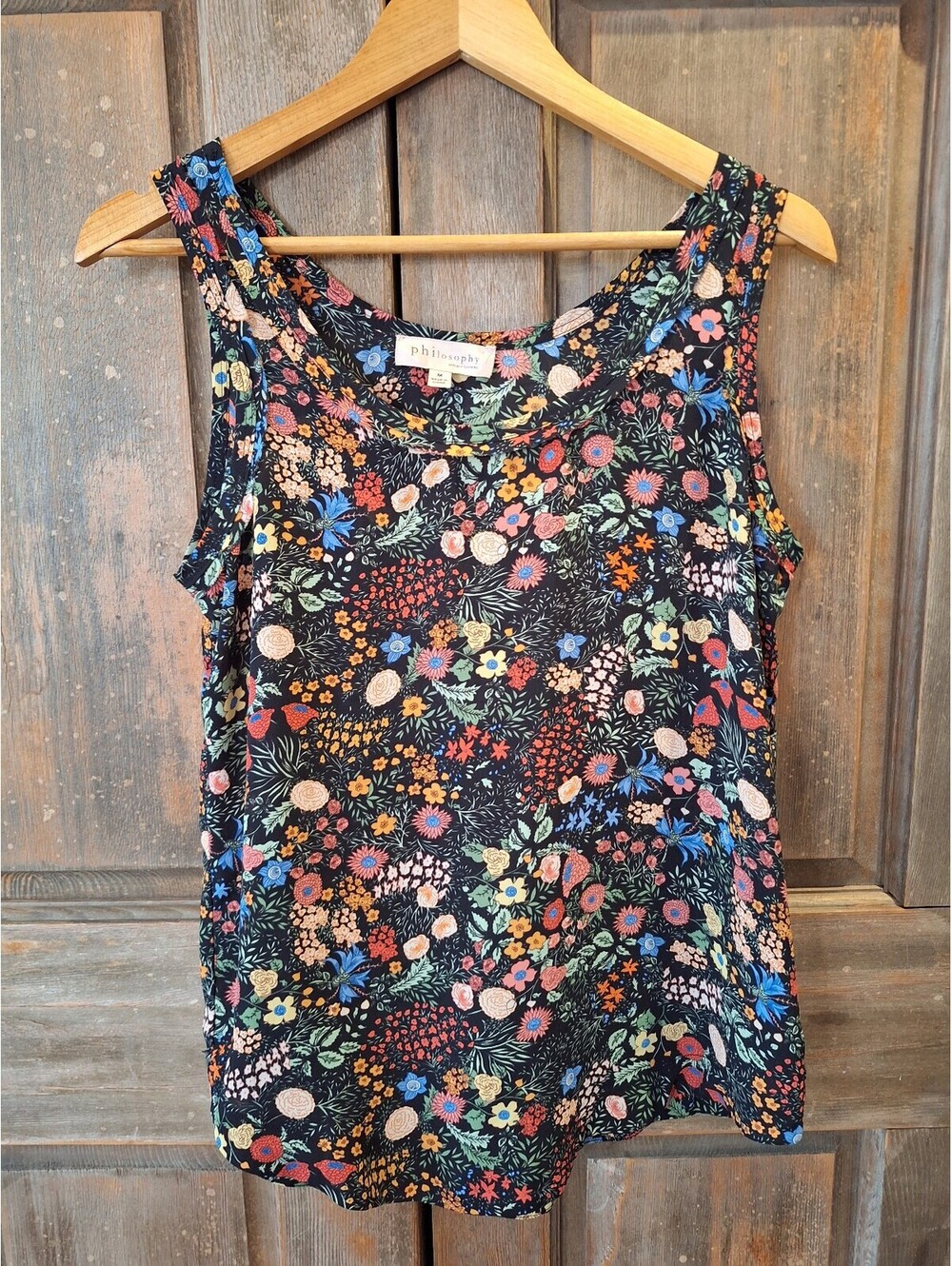 Anthropologie/Philosophy dressy tank top, Fall cottage core. Medium.